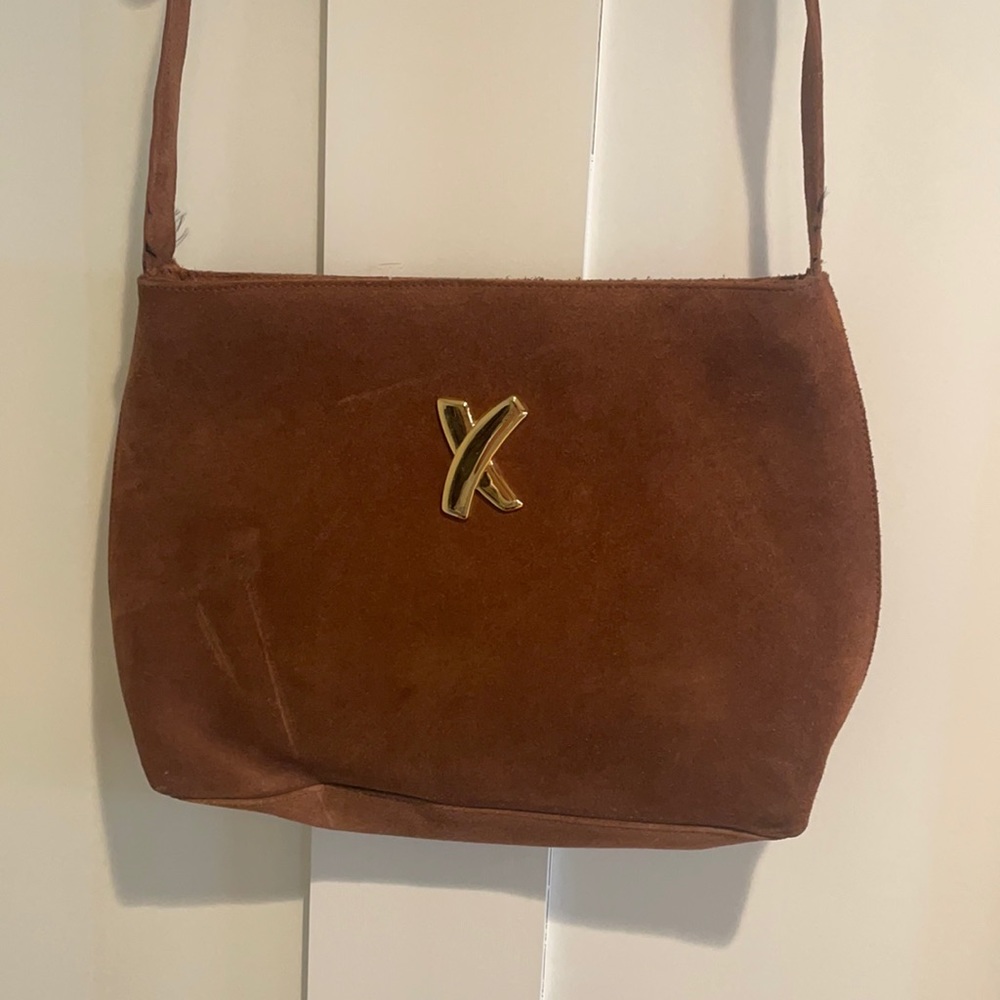 Paloma Picasso Brown Genuine Suede Handbag